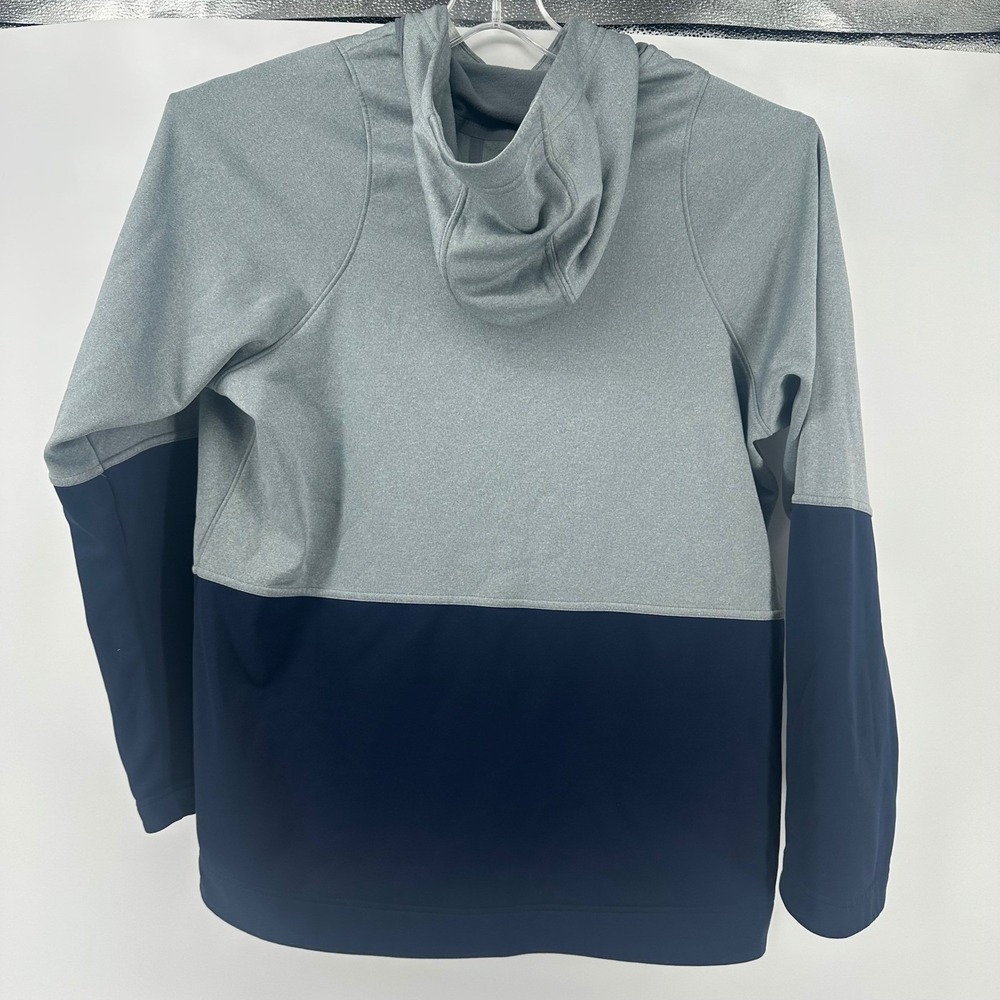 Nike Pullover Hoodie Kyrie Irving Graphic Two-Tone Gray Navy Mens L Kangaroo - Picture 12 of 13
